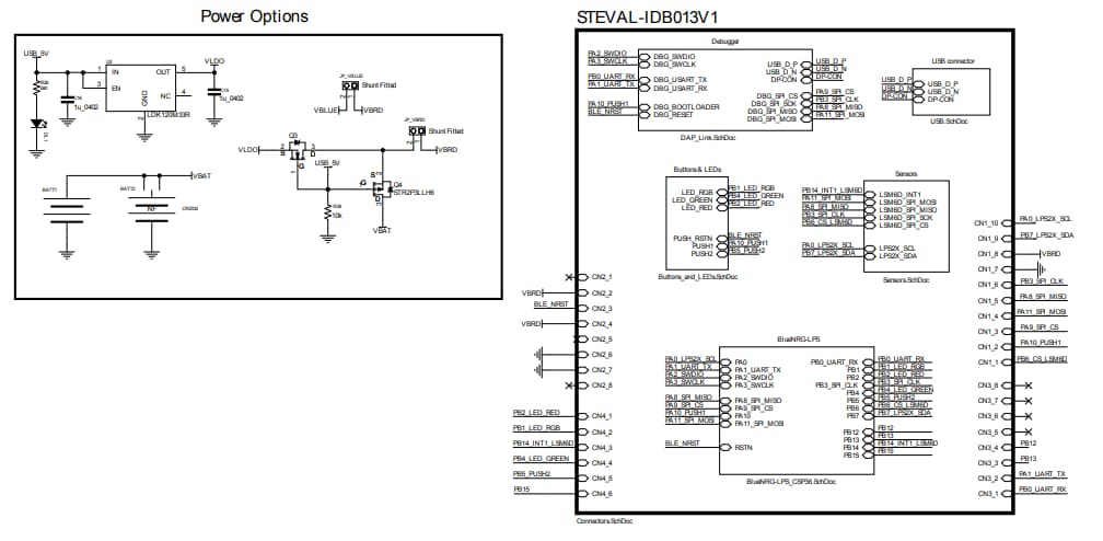 回路図 - STMicroelectronics STEVAL-IDB013V1 評価プラットフォーム